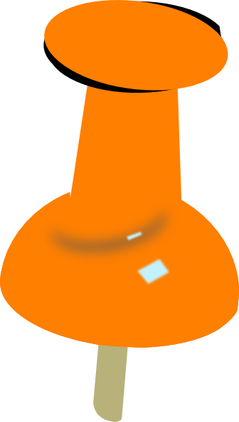 Orange Push Pin Clip Art At Clker - Orange Push Pin Clip Art At Clker (336x591)