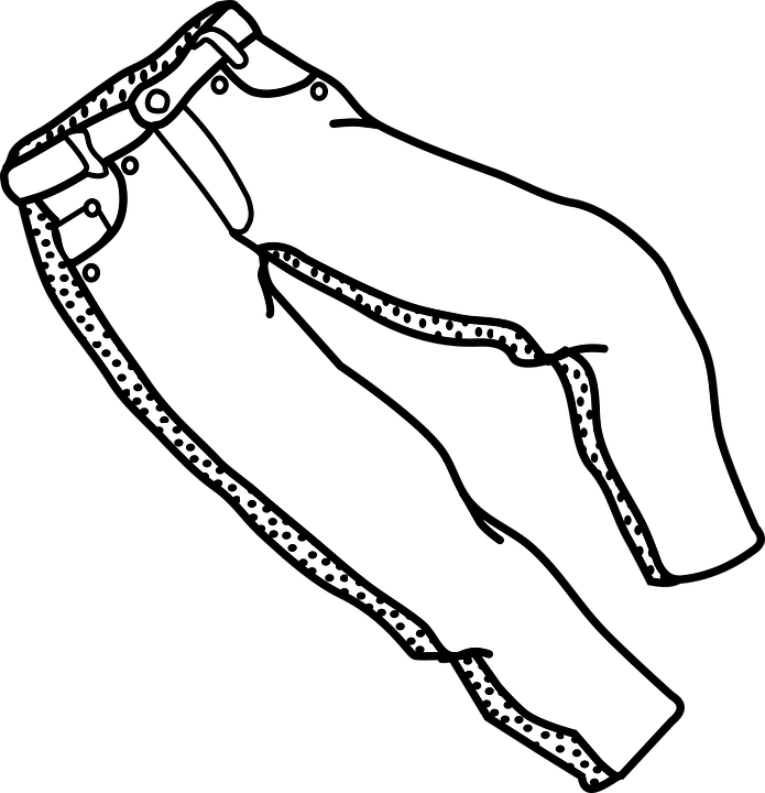Jeans Clipart Coloring - Levi Jeans Clip Art (695x720)