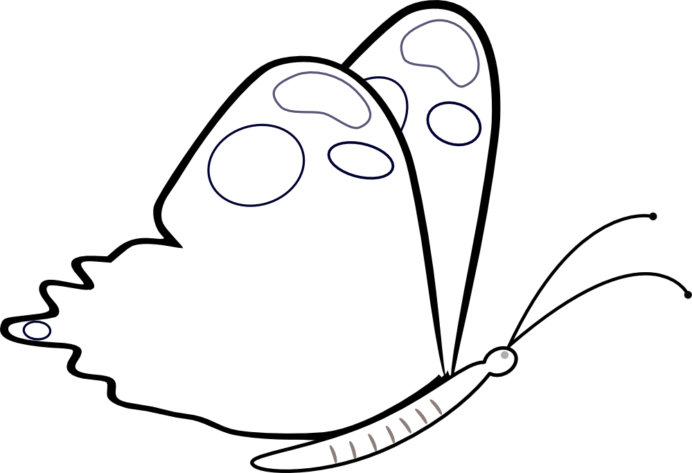 Black Butterfly Clip Art - Clip Art (999x683)