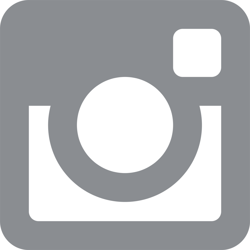 Instagramm Clipart Gray - Transparent Background White Instagram Logo (1000x1000)