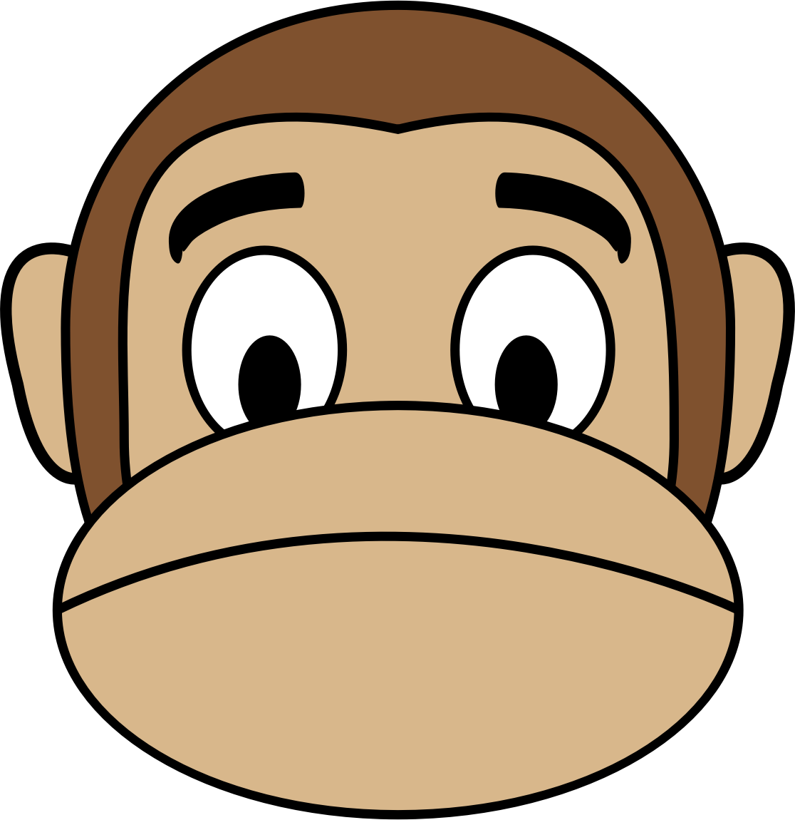 Sleeping Monkey Cliparts - Happy Monkey Emoji Pillow Case (1116x1150)