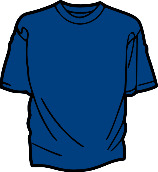 T Shirt Template Blue Clip Art - T Shirt Clip Art (546x595)
