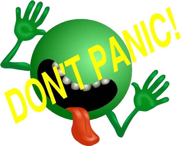 Don T Panic Clip Art At Clker - Hitchhiker's Guide To The Galaxy Planet (600x475)