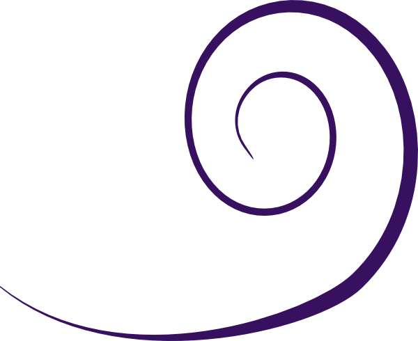 Plain Swirl Purple Wo Dot Clip Art - Purple Swirl Clipart (600x490)