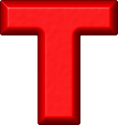 Red Refrigerator Magnet T - Fridge Magnet Letter T (378x400)