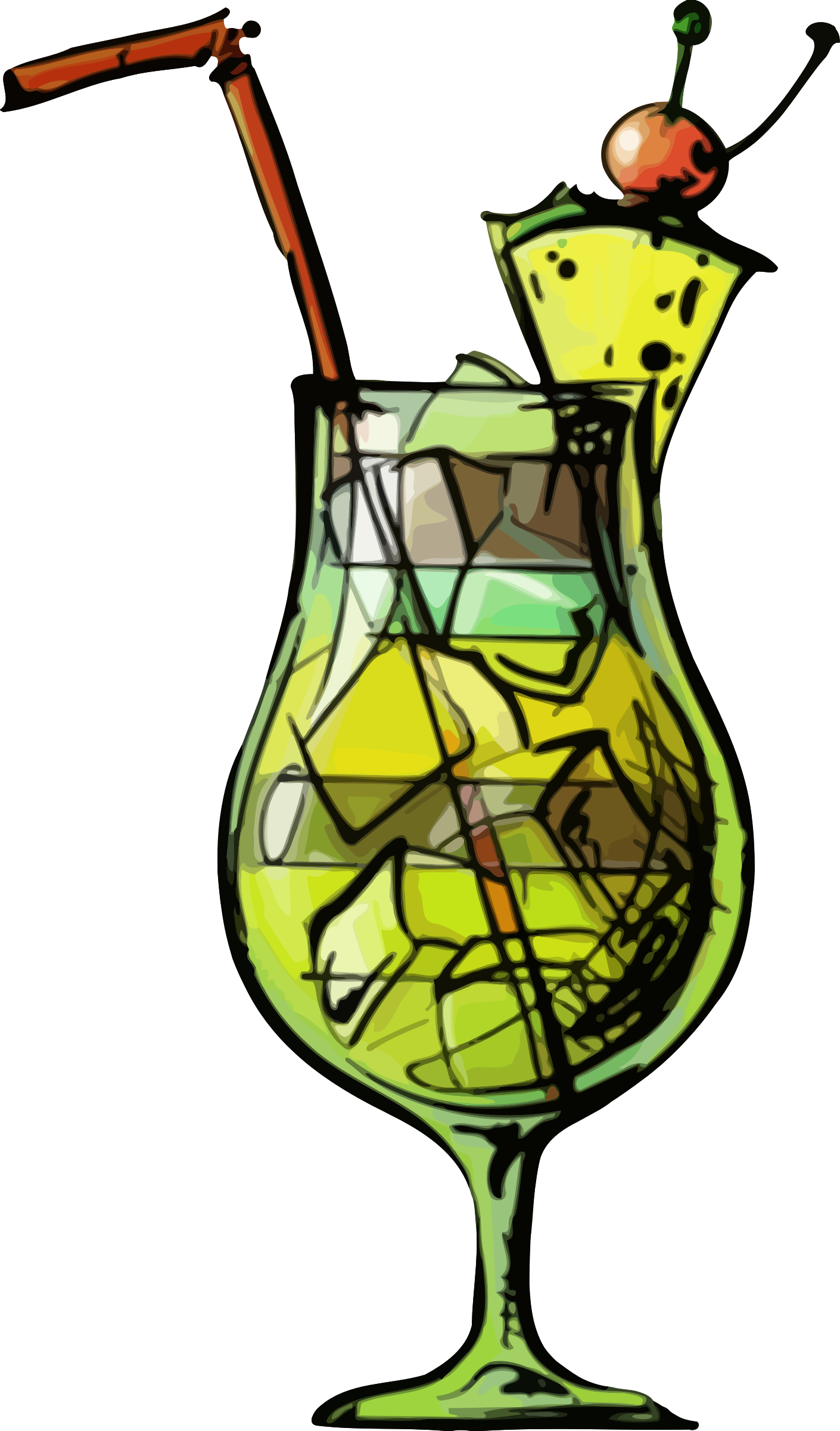 Hawaii Cocktail - Cocktail Hawaii Clipart (1410x2400)