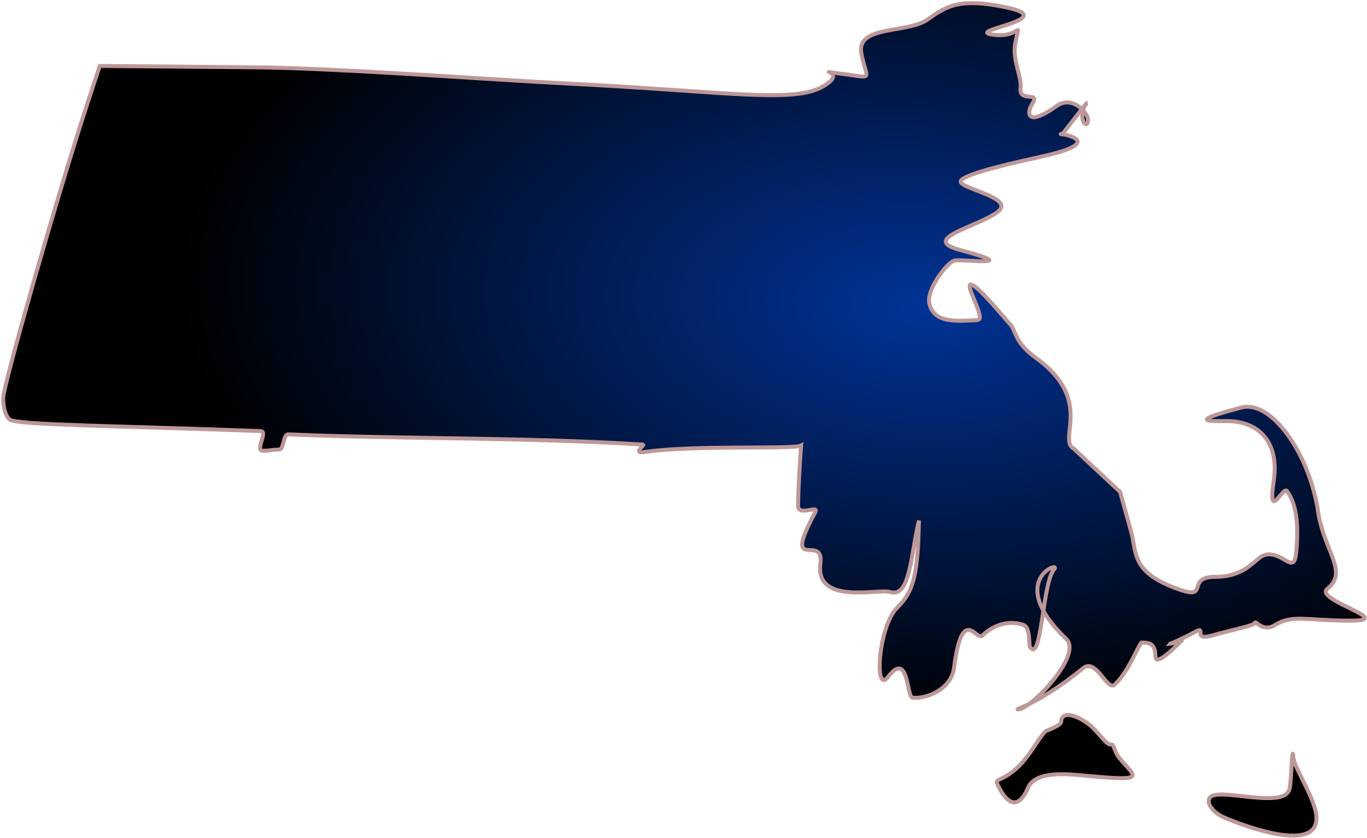 Massachusetts - Clipart - Massachusetts Thin Blue Line (2400x1800)
