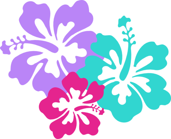 Hawaii Flower - Luau Flowers Clip Art (587x479)