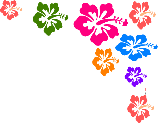Hawaiian Flower Clip Art Borders Clipart Panda Free - Clip Art (600x467)