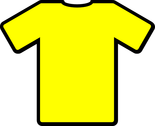 Yellow Shirt Cliparts - T Shirt Clip Art (600x486)