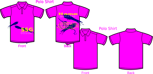 Violet Clipart Shirt - Blue Polo Shirt Template (600x290)
