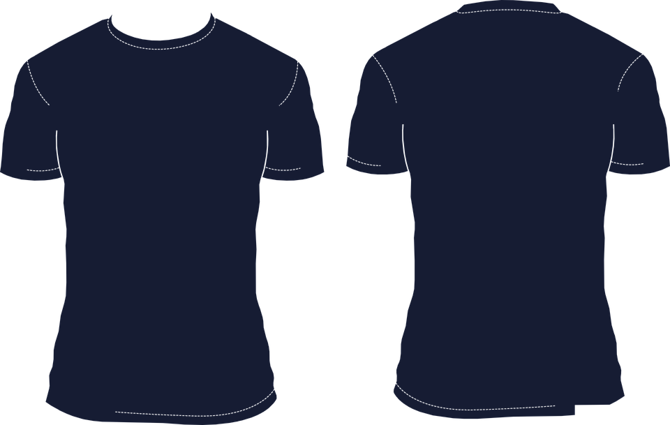 Navy Shirt Cliparts - T Shirt Blue Vector (960x609)