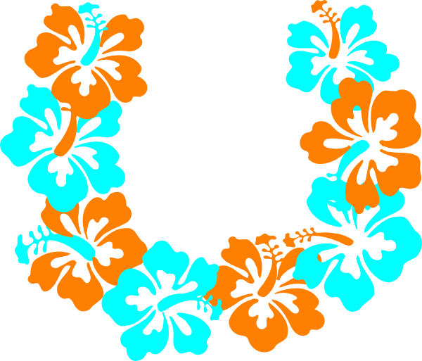 Hibiscus Flowers Lei Clip Art At Clker - Hawaiian Lei Clipart (600x513)