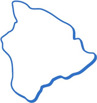 Hawaii State Rural Health Association Membership Includes - Island Of Hawaii Outline (344x355)