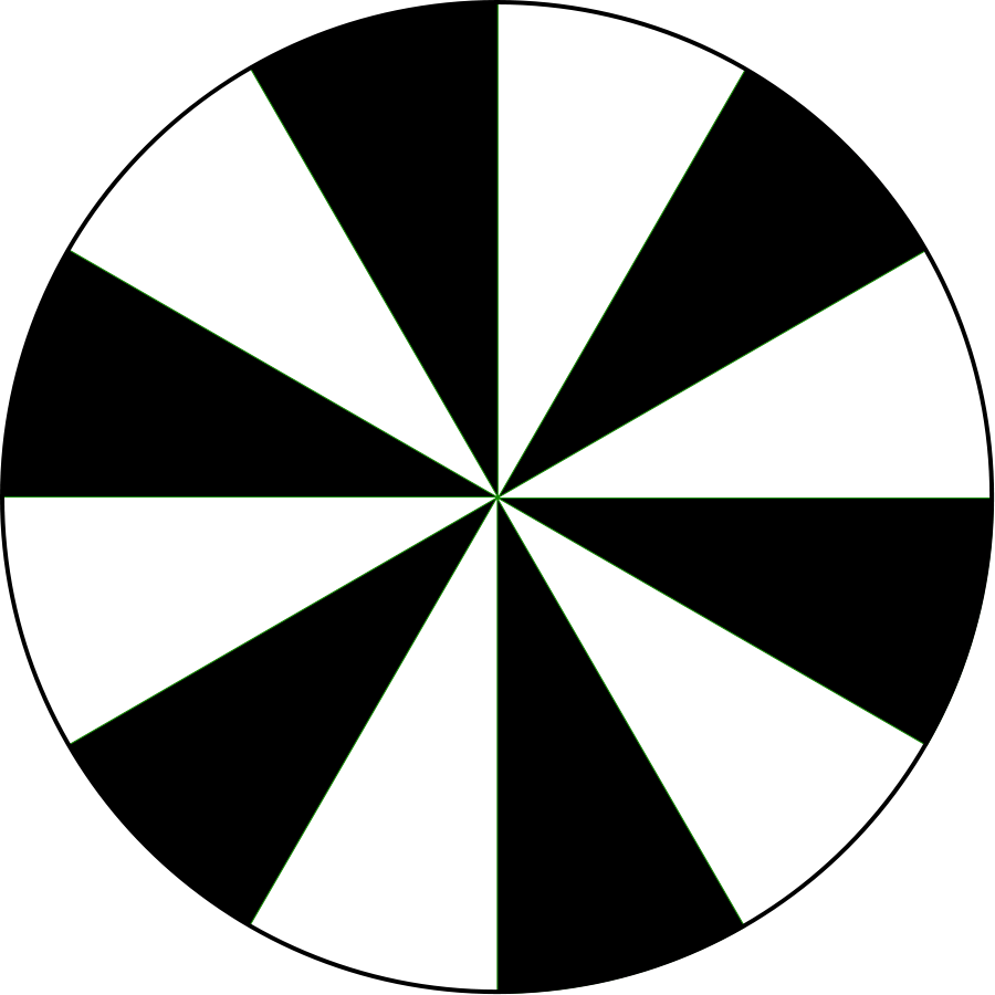 12 Segment Circle Black And White Png Clip Arts For - Black And White Circle Png (900x900)