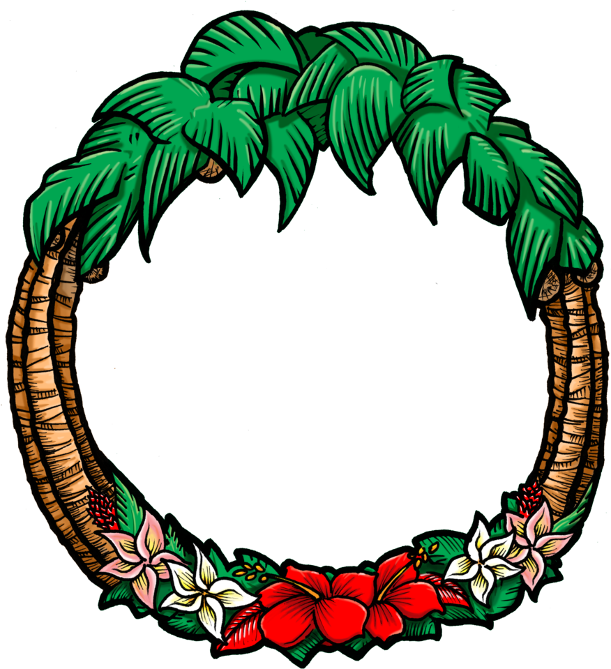 Hawaiian Holiday Wreath By Artildawn - Hawaiian Holiday Wreath By Artildawn (900x985)