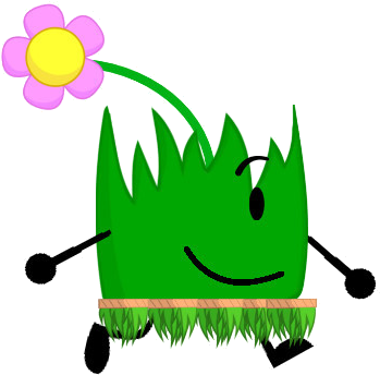 Flower Grassy Wearing A Hawaii Skirt - Bfdi Grassy Flower (413x373)