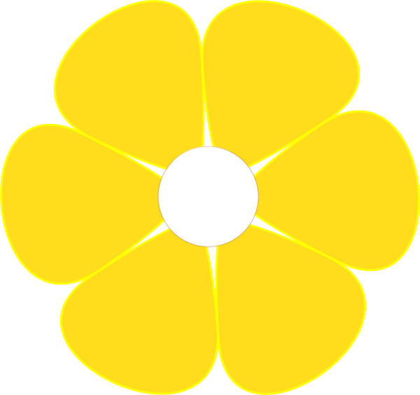 White Flower Clipart Middle - Clip Art (600x564)