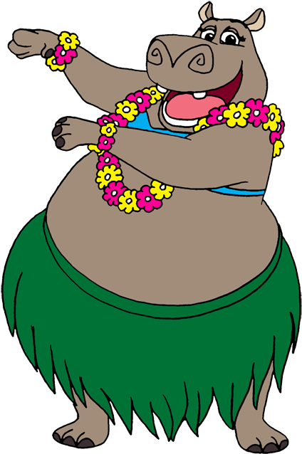 Hula Gloria By Lionkingrulez - Funny Hippo Cartoon (463x675)