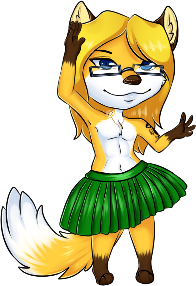 Hula Doll - Cartoon (699x1009)