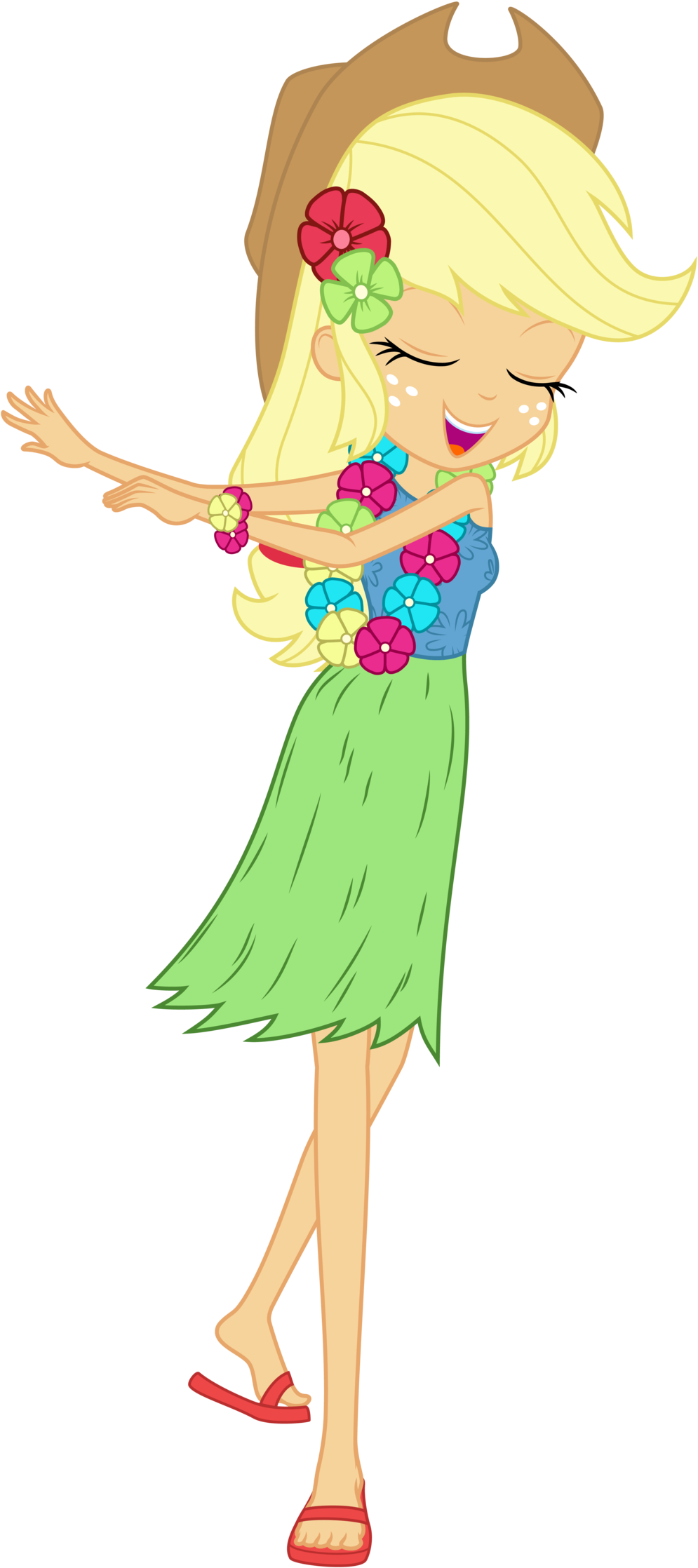 Pineapplejack By Thediscorded Pineapplejack By Thediscorded - Mlp Eg Belly Button Applejack (1024x2257)