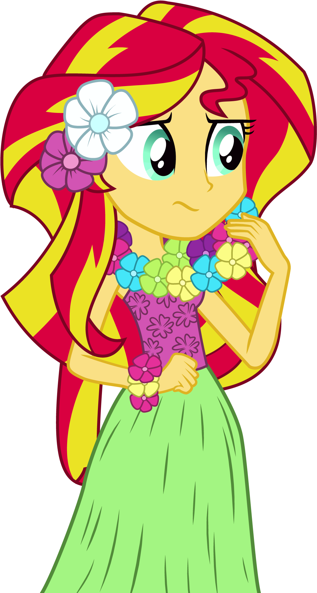 Hula Sunset Shimmer By Mohawgo - Equestria Girls Sunset Shimmer (1557x2224)