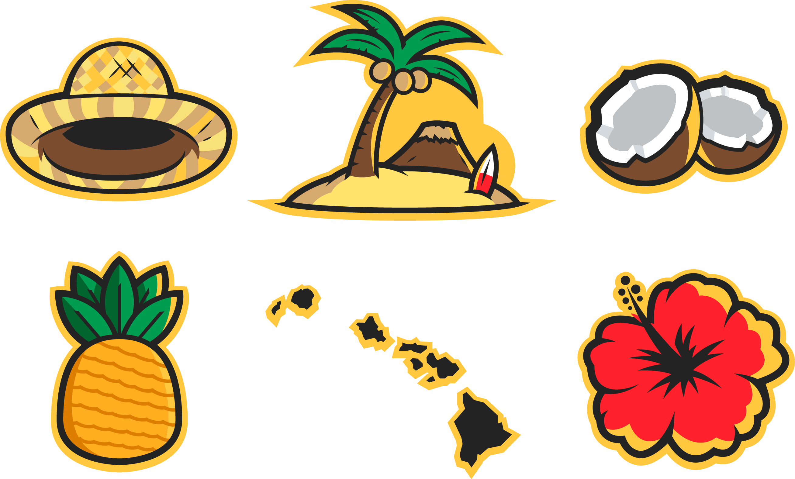 Hawaiian Hula Icon - Vector Graphics (2615x1576)