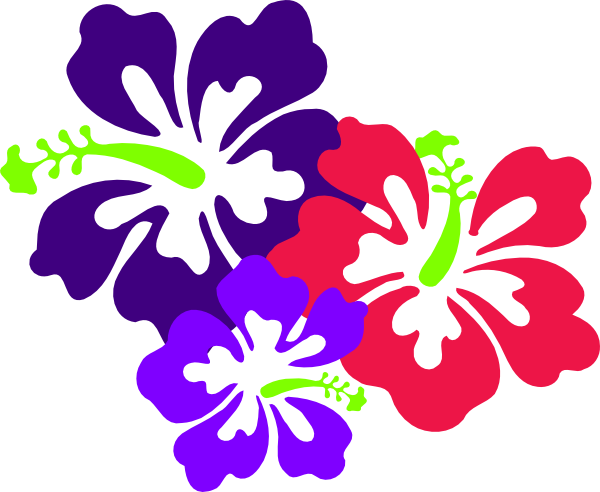 Hibiscus Clip Art At Clker - Hawaiian Flower Png (600x492)