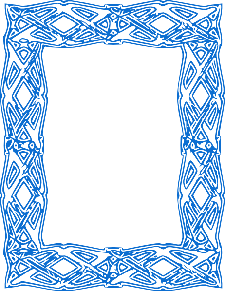 Baby - Blue - Border - Clipart - Frame Outline (462x597)
