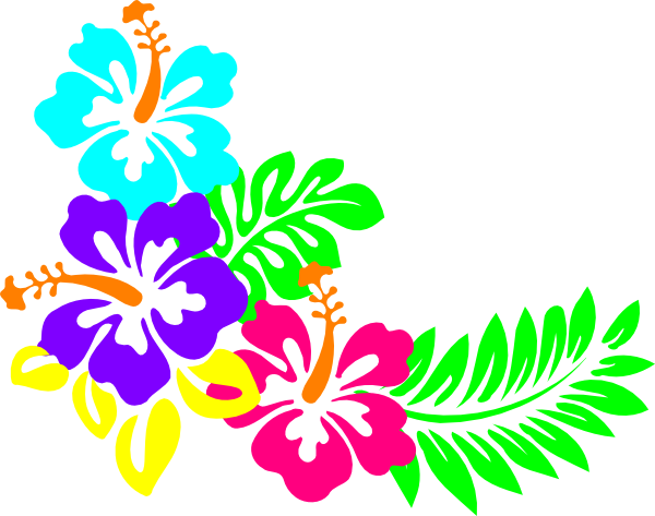 How To Set Use Hibiscus 9611 Svg Vector - Black And White Hawaiian Flowers Clipart (600x473)
