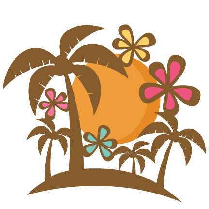 Tropical Scene Svg Scrapbook Cut File Cute Clipart - Miss Kate Cuttables Tropics (432x432)
