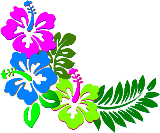 Hibiscus Corner Clip Art At Clkercom Vector - Hibiscus Clip Art (600x452)