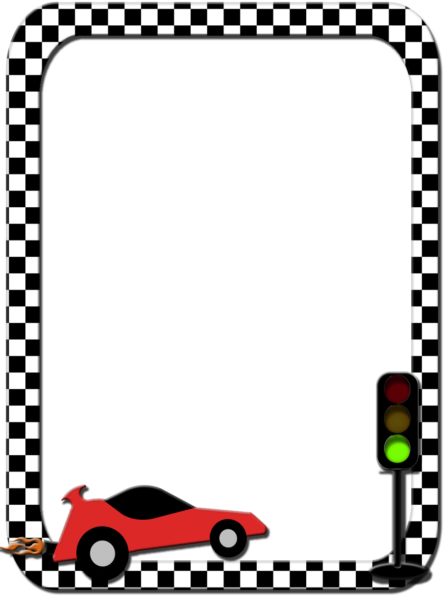 Be Sure They Save As Images So They Have A Transparent - Race Car Checker Border (900x1200)