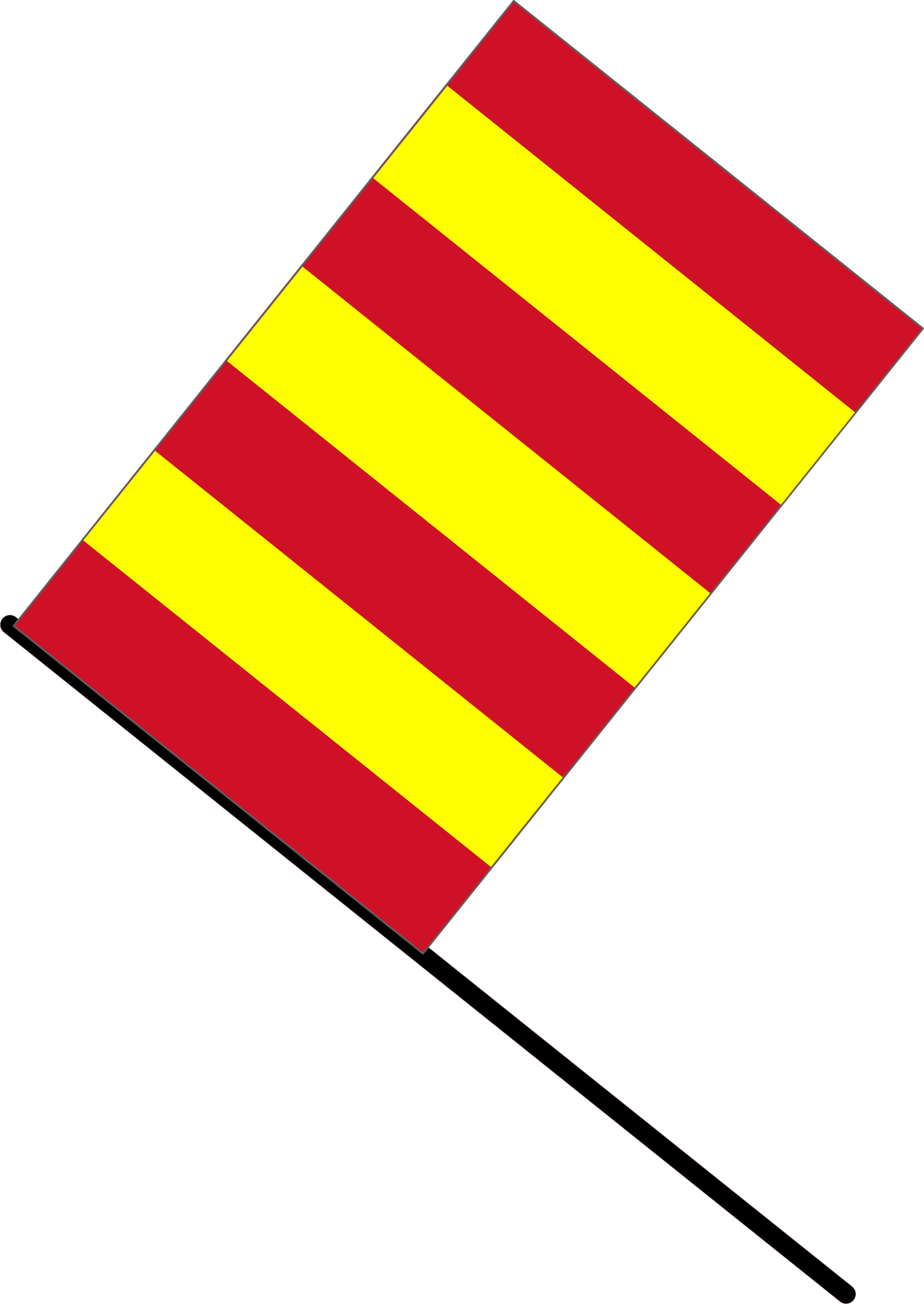 Yellow And Red Striped Flag (1701x2400)