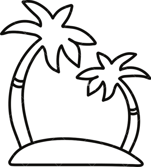 Island Clipart Outline - Outline Picture Of Island (497x550)