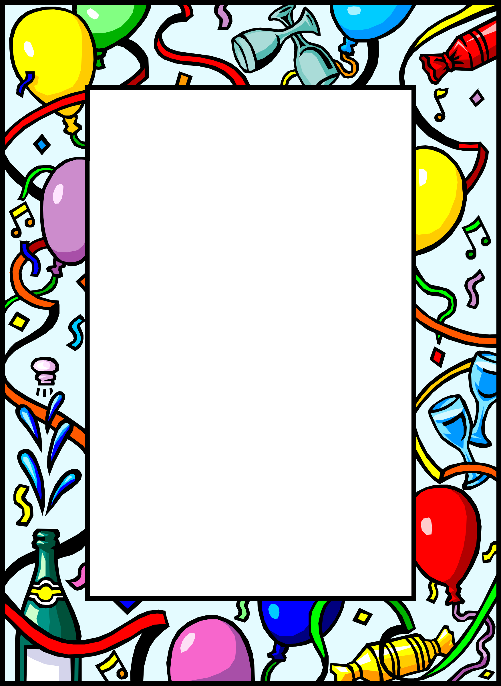 New Year Frame - New Years Eve Border Word (1752x2400)
