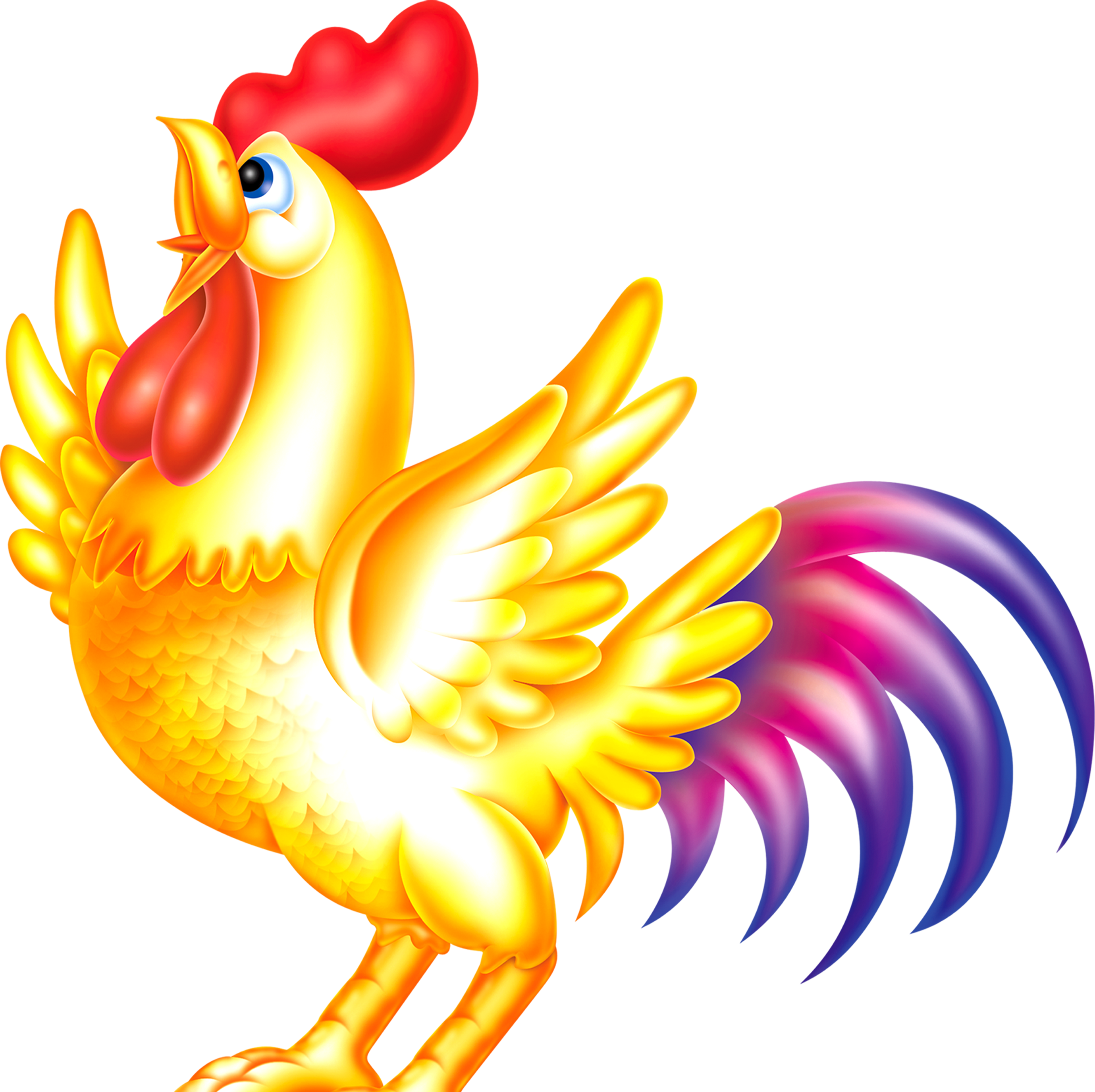 Chicken Rooster Chinese New Year Clip Art - Chicken Rooster Chinese New Year Clip Art (2758x2750)