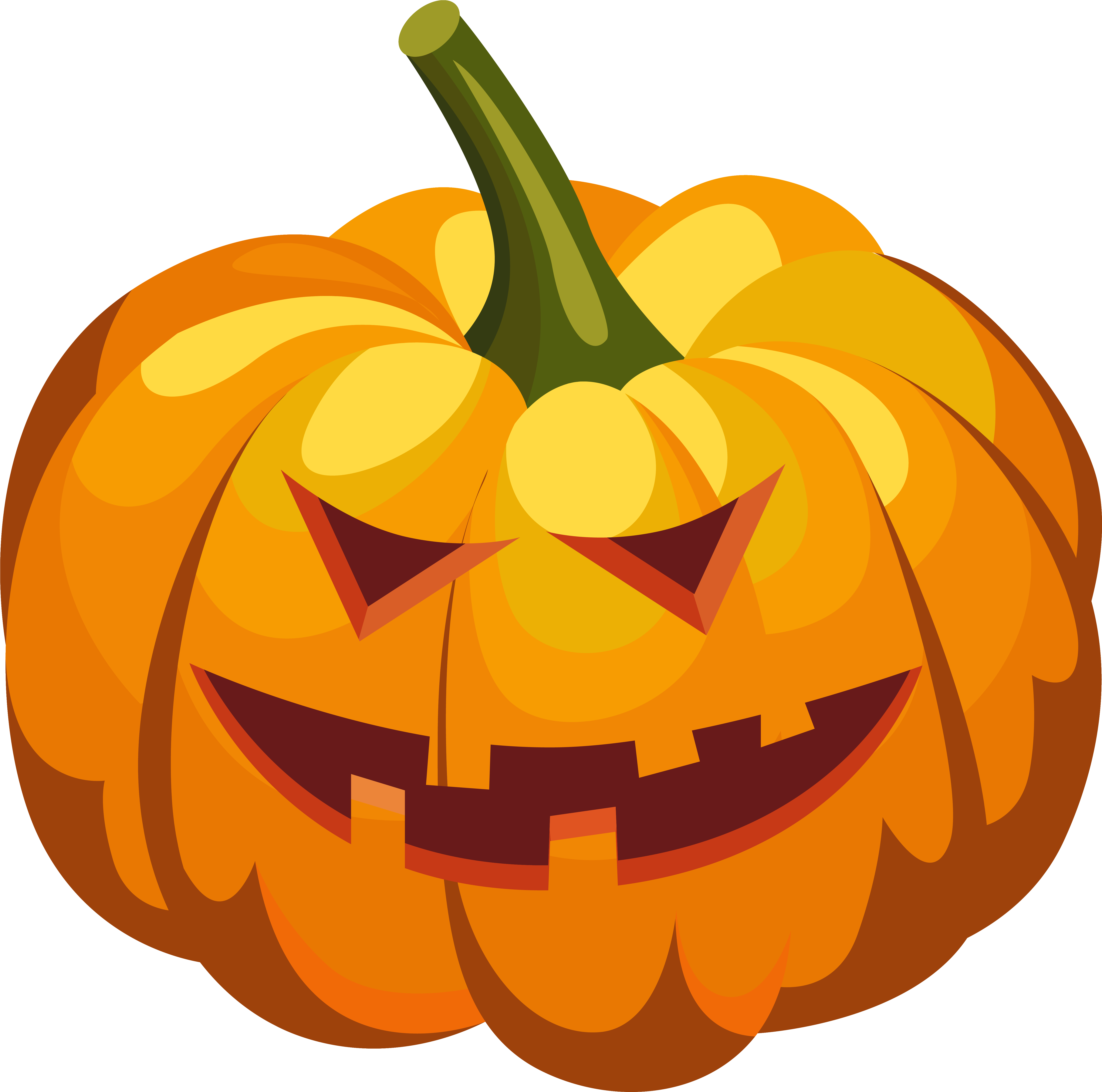 Scary Clipart Pumpkin - Scary Pumpkin Clipart (6051x5998)