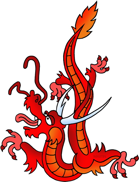 Dragon - Phillip Martin Clip Art Dragon (518x648)