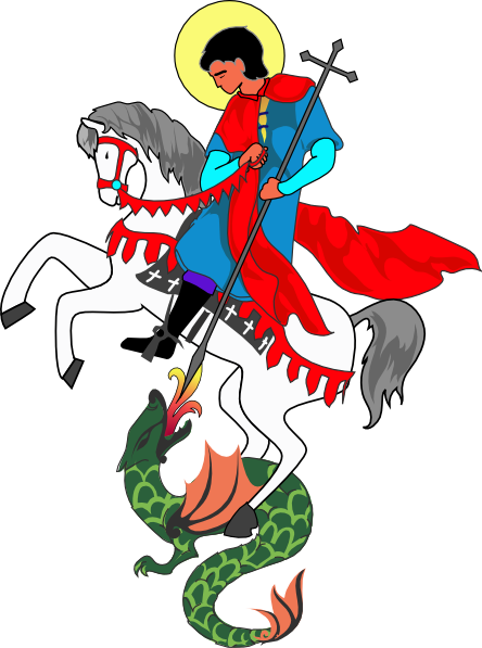 Saint George And Dragon Drawing Clip Art At Clker Clipart - Saint George And Dragon Drawing Clip Art At Clker Clipart (444x597)
