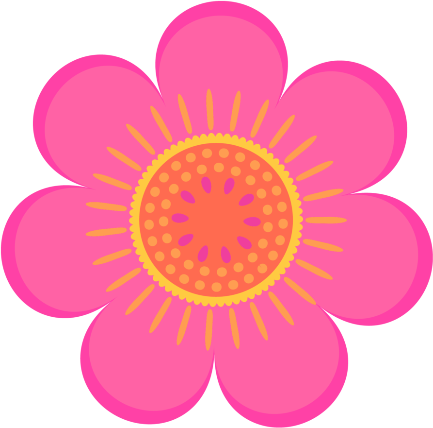 Http Nanakits Minus Com I X21kflu7qq1j Clipart Pinterest - Clip Art Flower Pink (900x888)