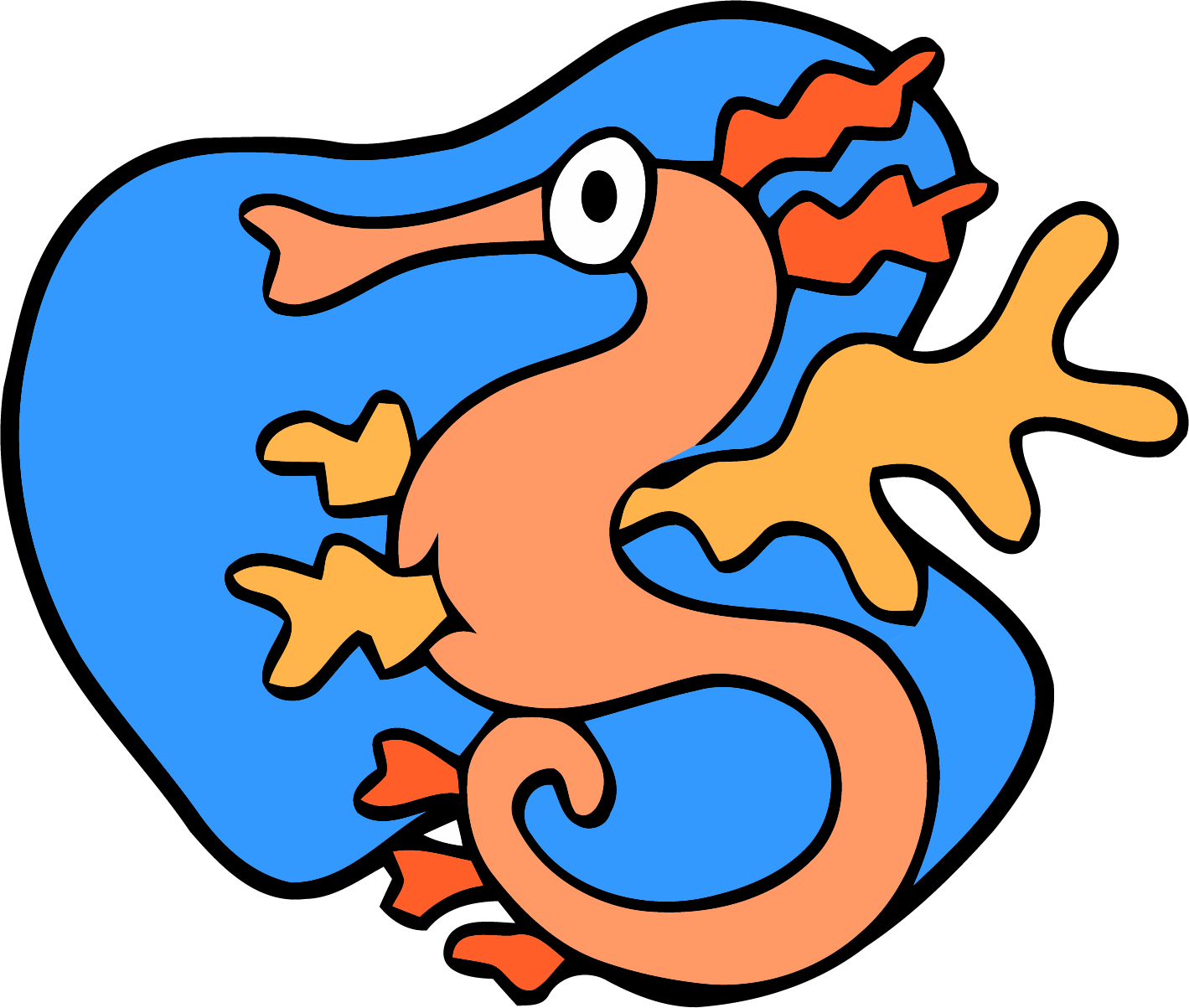 Sea Dragon Clipart Png - Portable Network Graphics (1419x1203)