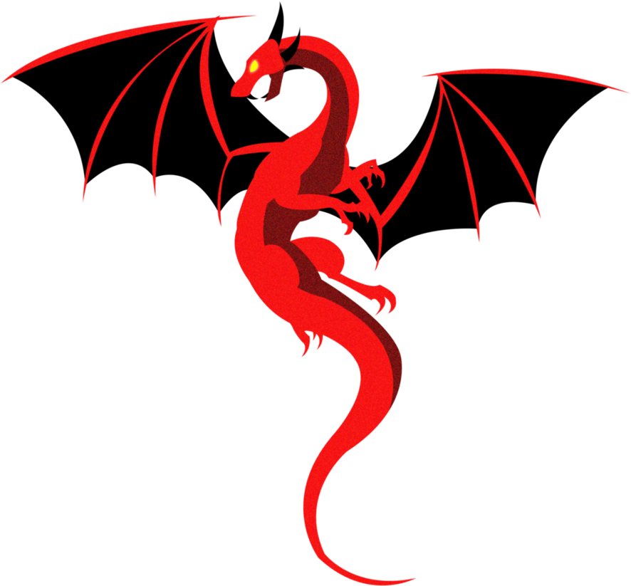 Simple Dragon New By Iamio On Deviantart - Red Dragon Simple Drawing (901x886)