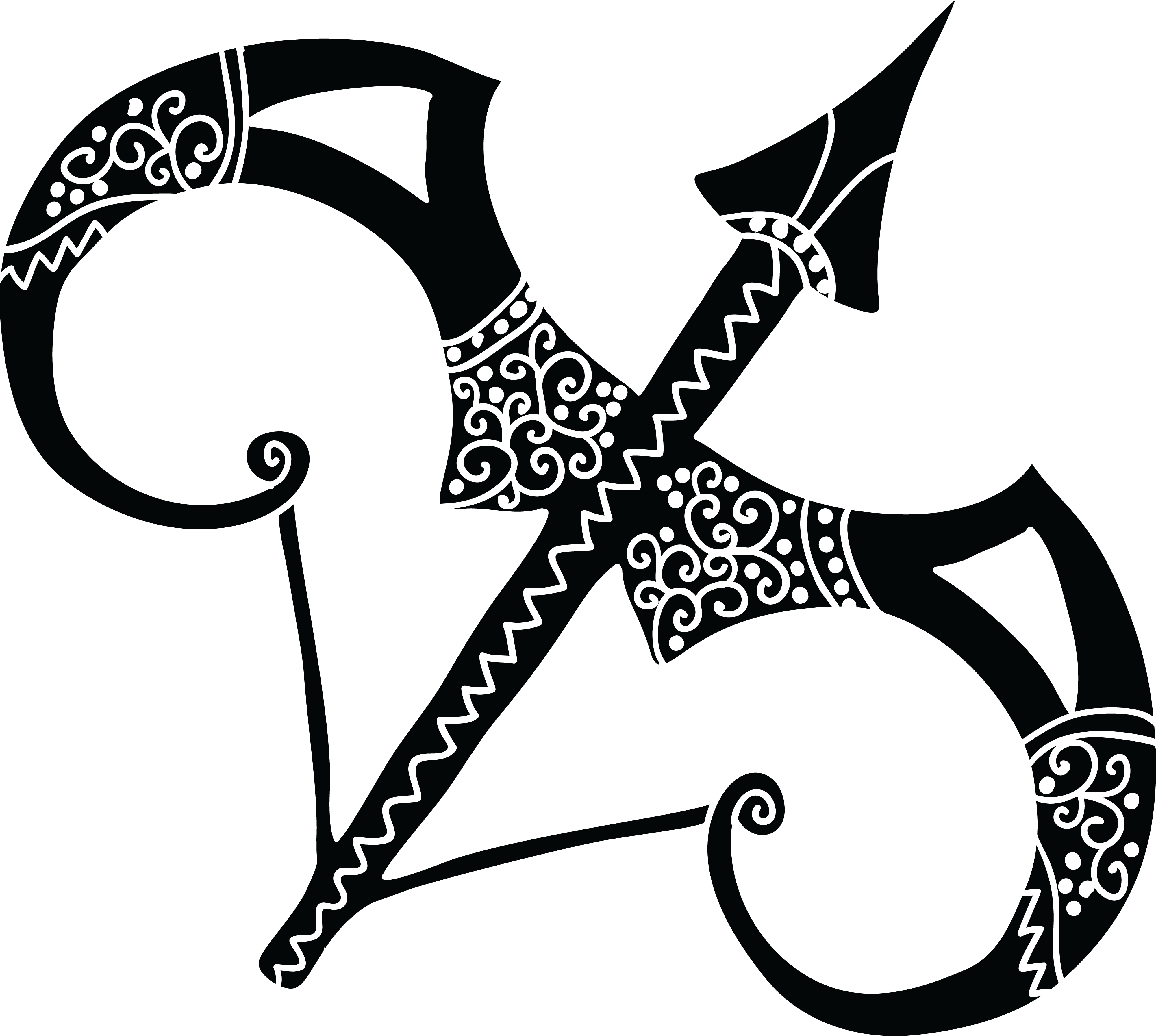 Free Clipart Of A Horoscope Astrology Zodiac Sagittarius - Sagittarius Png (4000x3585)