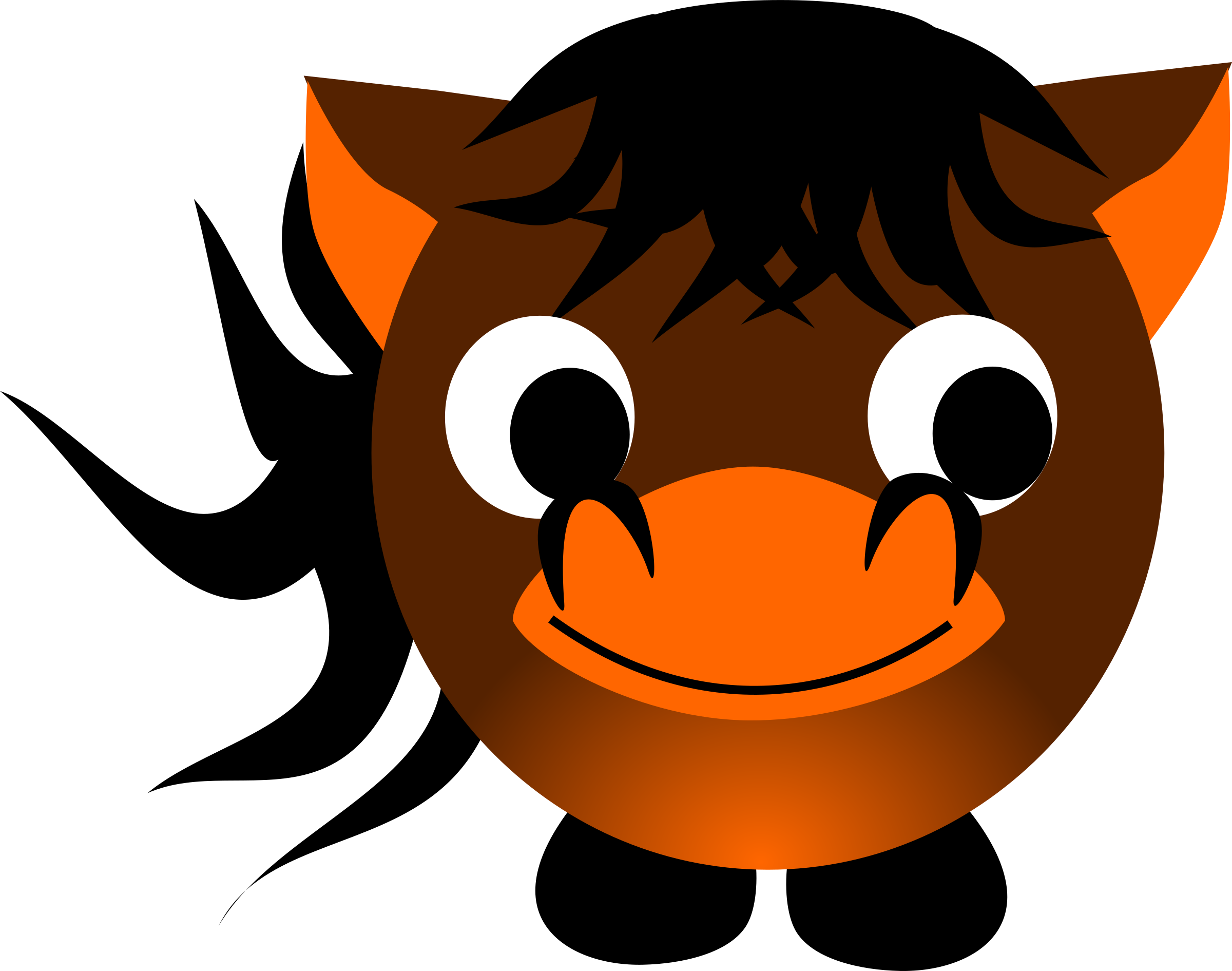 Big Image - Cartoon Horse Shower Curtain (2400x1891)