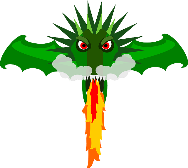 Dragon-29677 - Animated Dragon Breathing Fire (640x573)
