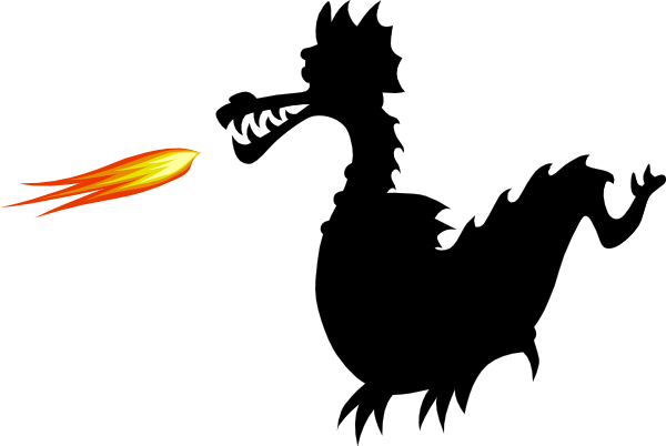 Dragon Shadow Clip Art - Dragon Shadow Clipart (600x402)