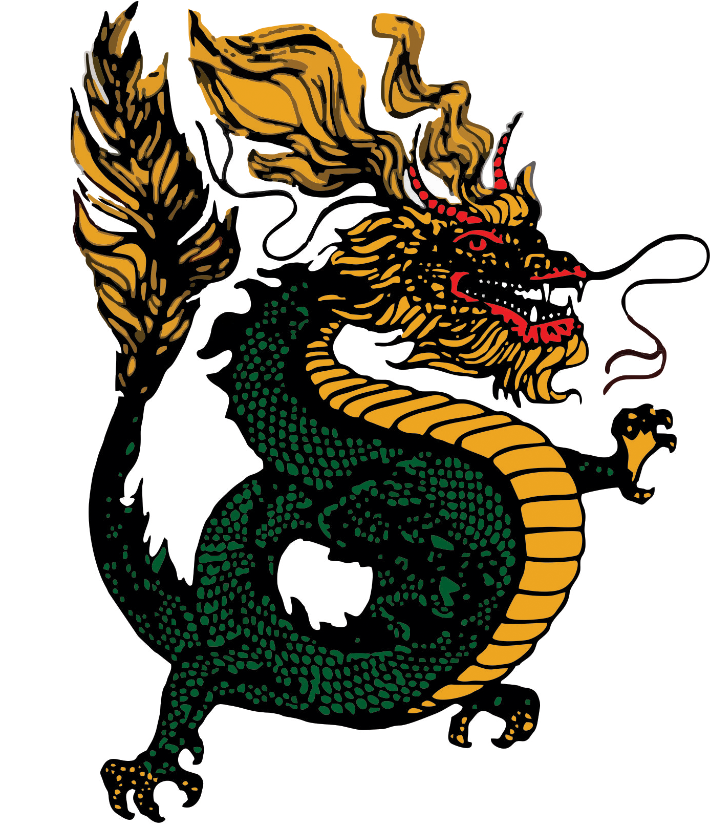 The Original Dsi Dragon Used In The Logo - Red Zodiac Dragon - Orange - Large (1466x1614)