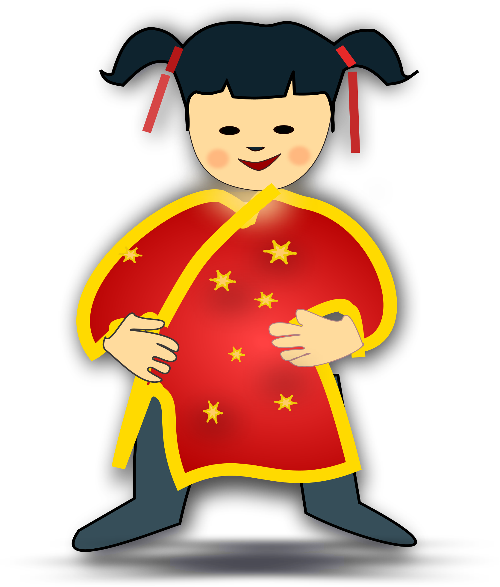 Impatience - Clipart - Chinese Girl Clipart (2020x2020)