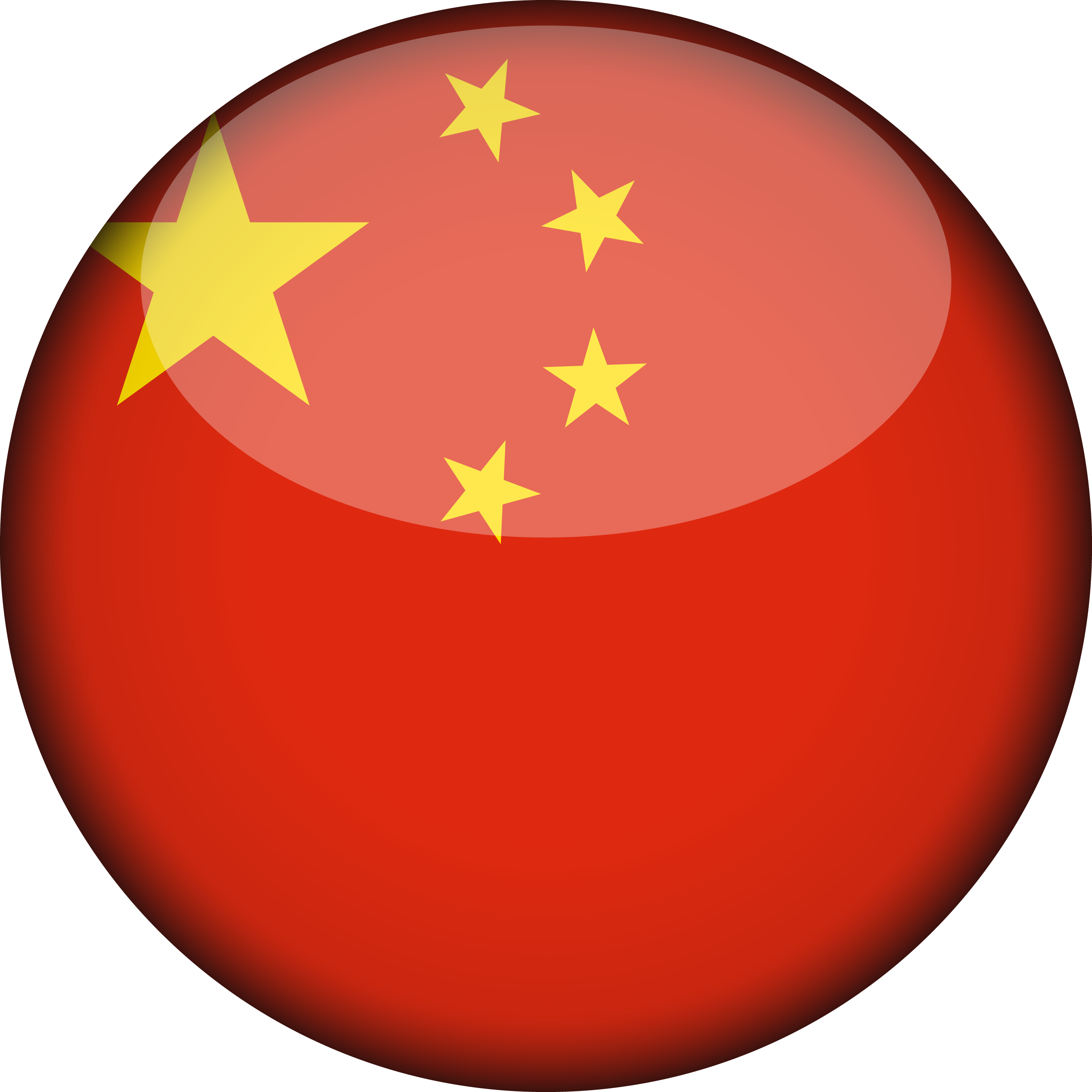 China Flag 3d Round Png - China Flag Png (3000x3000)